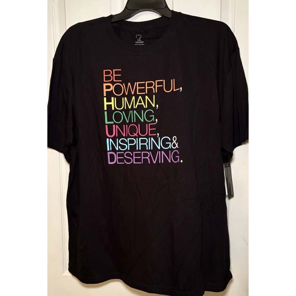 Pride Phluid Project TShirt Size 2XL Be Powerful Black Short Sleeve Tee NEW
